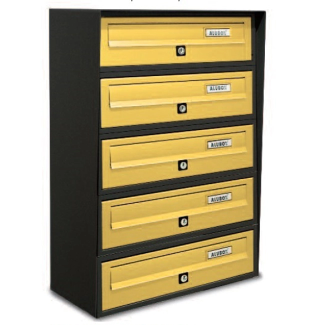 Vendita online Casellario postale 5 posti orizzontale esterno - Slim